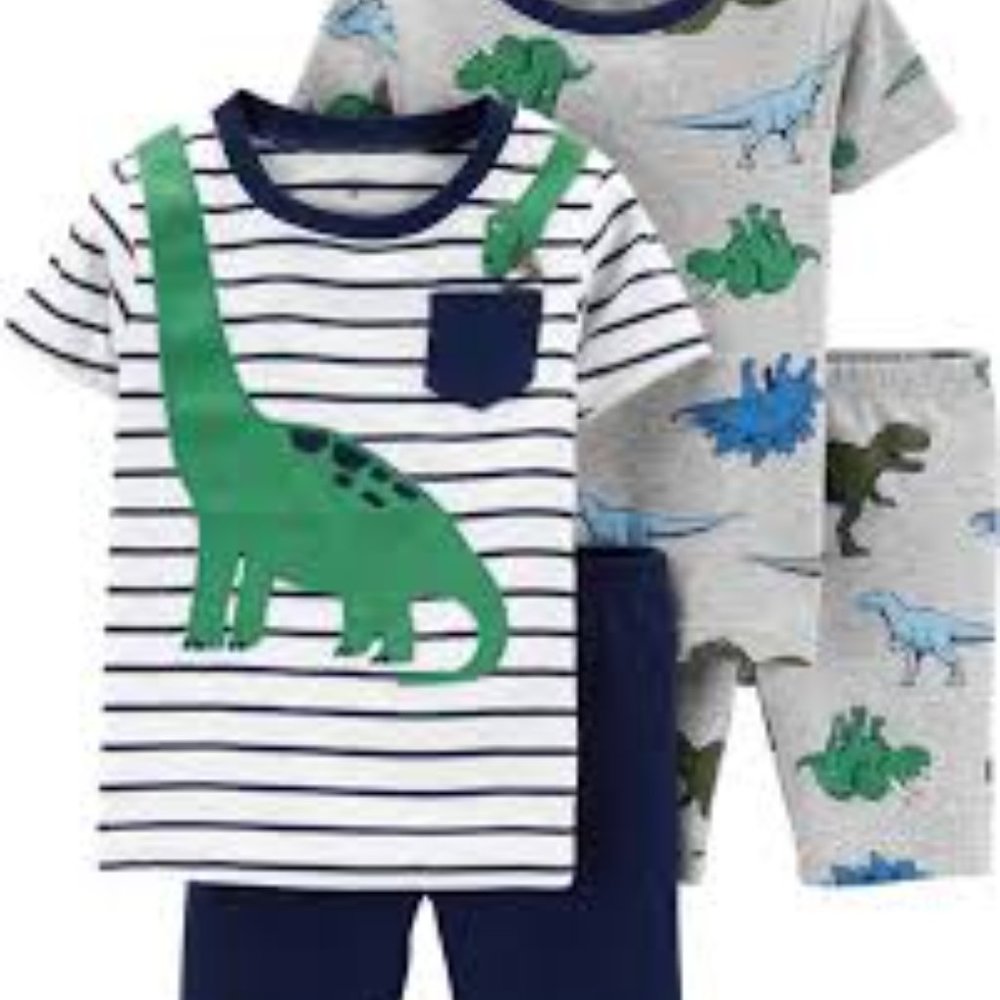NWT-  Carter's Dinosaur 4 -Piece Pajama Set - 18M